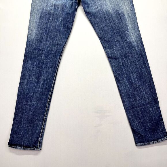 Rock & Republic Jeans Berlin Womens Sz 2 Skinny Denim Logo Pocket Blue Dark Wash - Picture 12 of 13